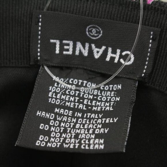 Chanel 22P Black Denim x Pink CC Logo All Over Baseball Cap 98ck323s main image 10
